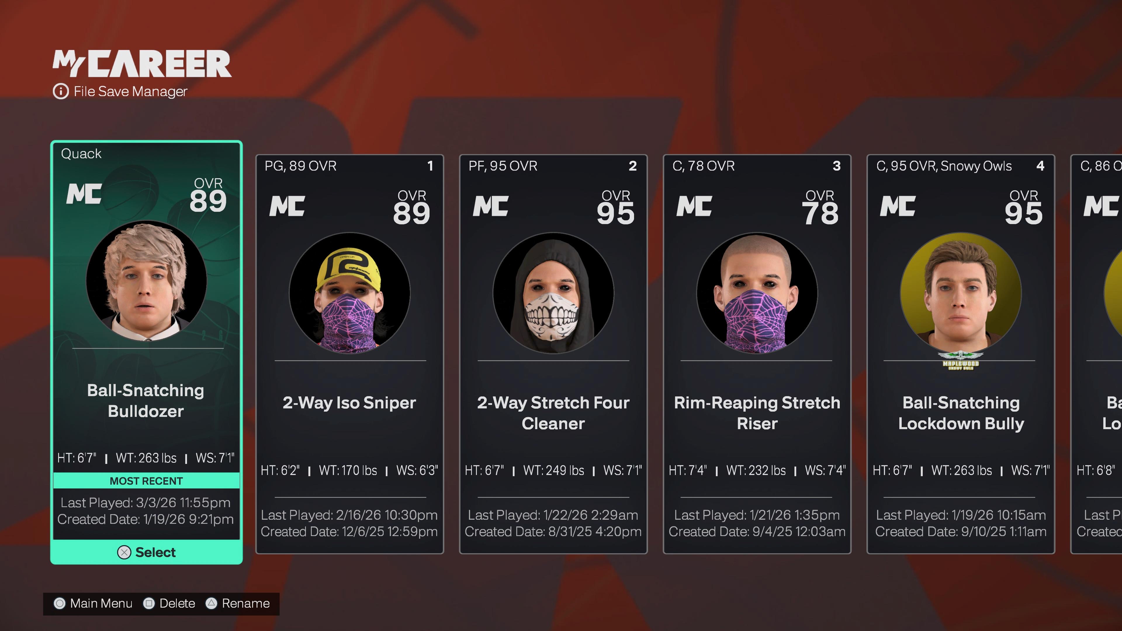 Account Screenshot